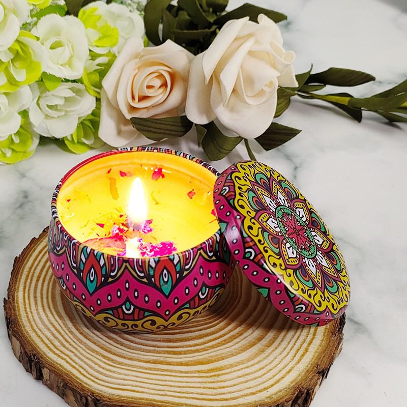 Scented Soy Candle - Romantic Fragrance with Dried Flowers, Ideal for Weddings, Valentine's, Birthdays, and Home Décor