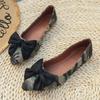 Women Flats Bow Shallow Mouth Slip Dress Loafers Casual Soft Pointed Toe Flat Shoes for Women Comfortable Ballet Sneakers Women