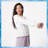 Li Ning Running Series Sports Casual Minimalist Solid Color Mirror Sun Protection Jacket Hooded Zipper Coat Women Jacket Champagne-White AFDV252-1