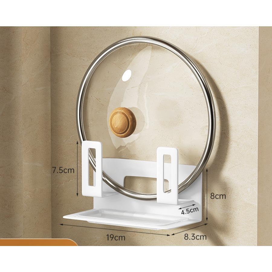 

Практичный держатель для крышки кастрюли из углеродистой стали, настенный держатель для раковины без перфоратора, экономящий место, подставка для хранения разделочных досок на кухне