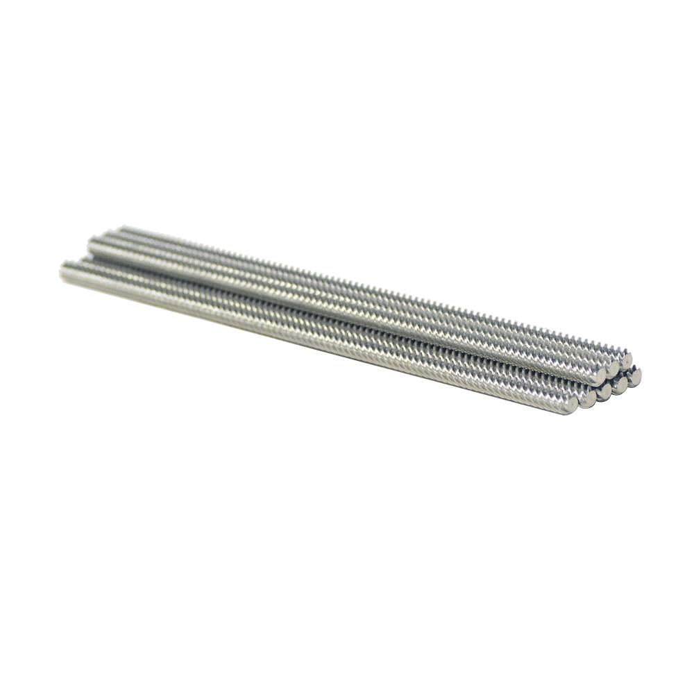 304 Stainless Steel T6 Trapezoidal Lead Screw with Nut, 2mm Pitch, 12mm Lead