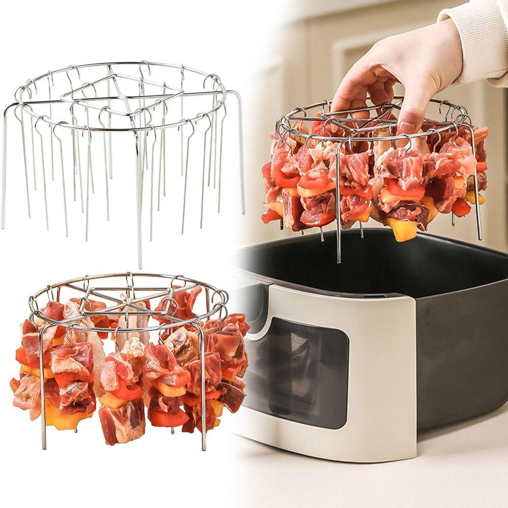 

12/24 String Air Fryer Skewer Stand Vertical Skewer Holder New Baking Needle 12 String
