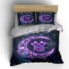 Purple Gemini Moon Bedding Set Bedding Duvet Cover Set Duvet Cover Pillowcases  (1 * Duvet Cover 2 * Pillowcases, Without Duvet Insert)