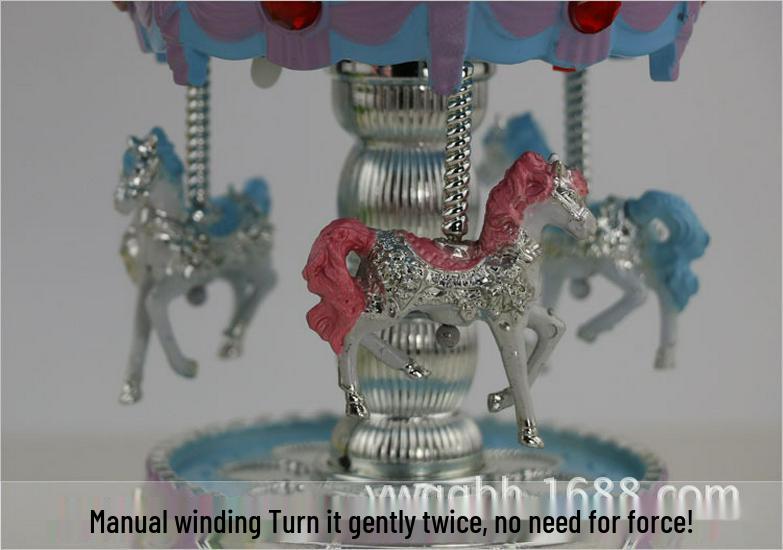 Romantic Korean Style Carousel Music Box Ornament for Couples