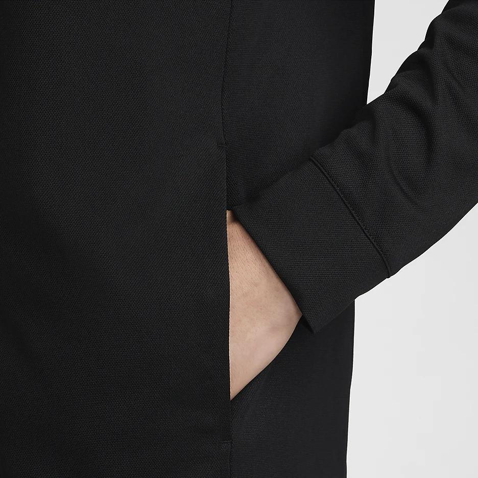 Nike Solid Color Comfortable Soft Knitted Versatile Jacket Men Jackets Black FV8963-010