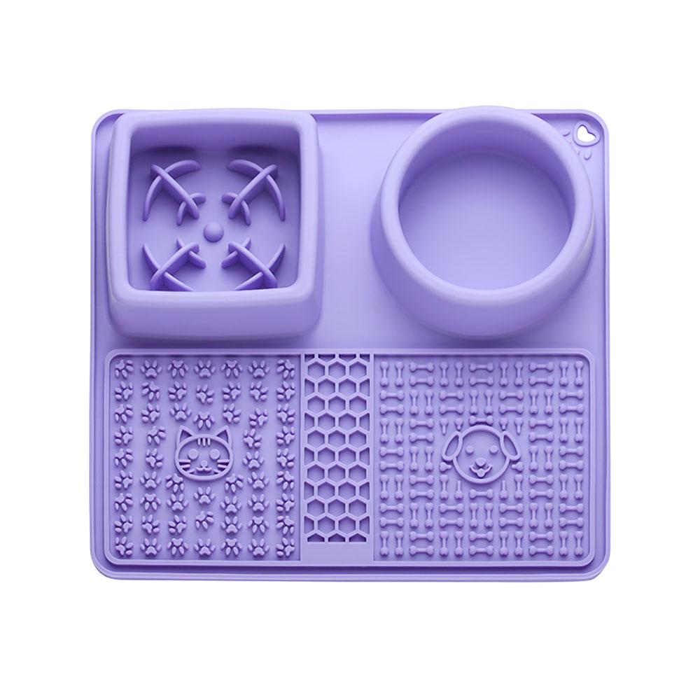 SW Pet Licking Pad Dog Cat Lick Silicone Mat Pet Slow Food Plate Feeding Bowl for Sucker Foods Training Dogs Bathing Distraction