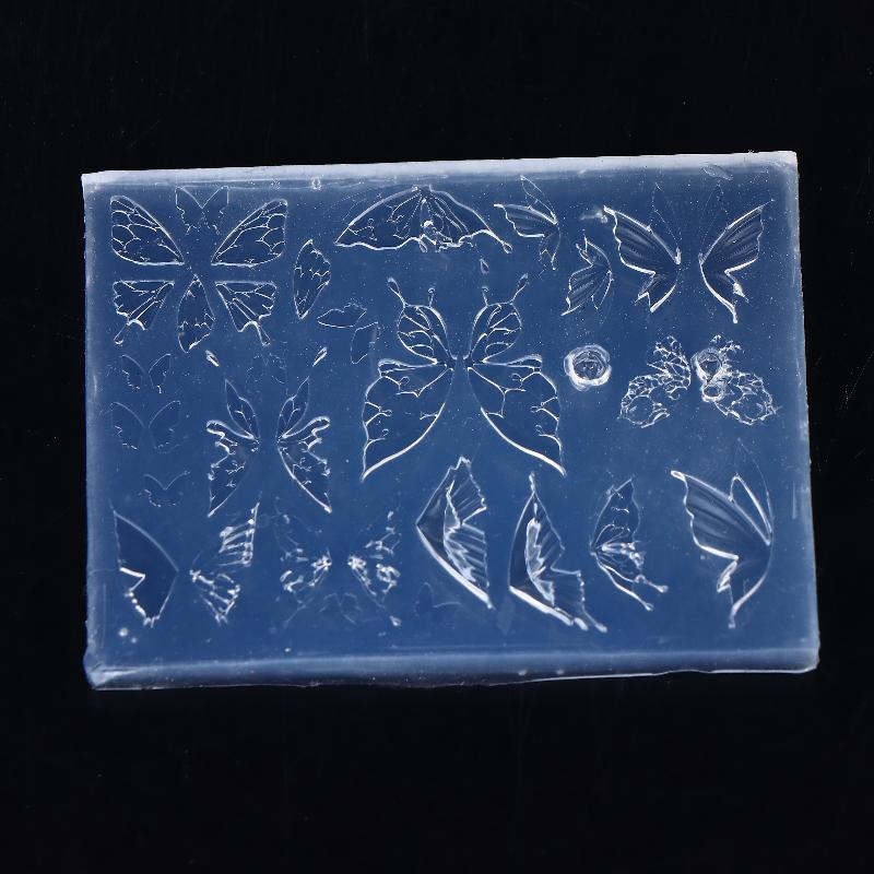 3D Silicone Butterfly Nail Carving Mold Butterfly Wings Stamping Plate Nails Stencils Nail Template