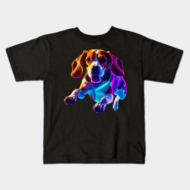 Boys Girls Soft Cotton Graphic Tees Beagle Breathable Daily School Wear Kids T-Shirts