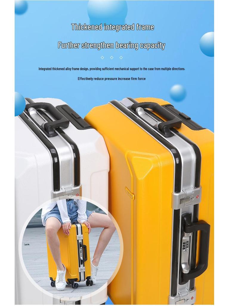 High-End 22” Travel Suitcase: Sit-On Design, 20” Carry-On for Men, Women, College Students, Business, and Large Capacity 26” Trolley Case
