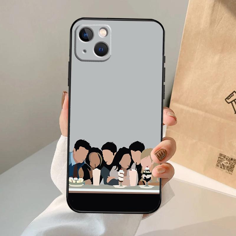 Friends TV Show Case Cover For iPhone 16 15 14 12 Pro Max 11 13 Pro Max X XR XS MAX Plus 12 Mini Coque