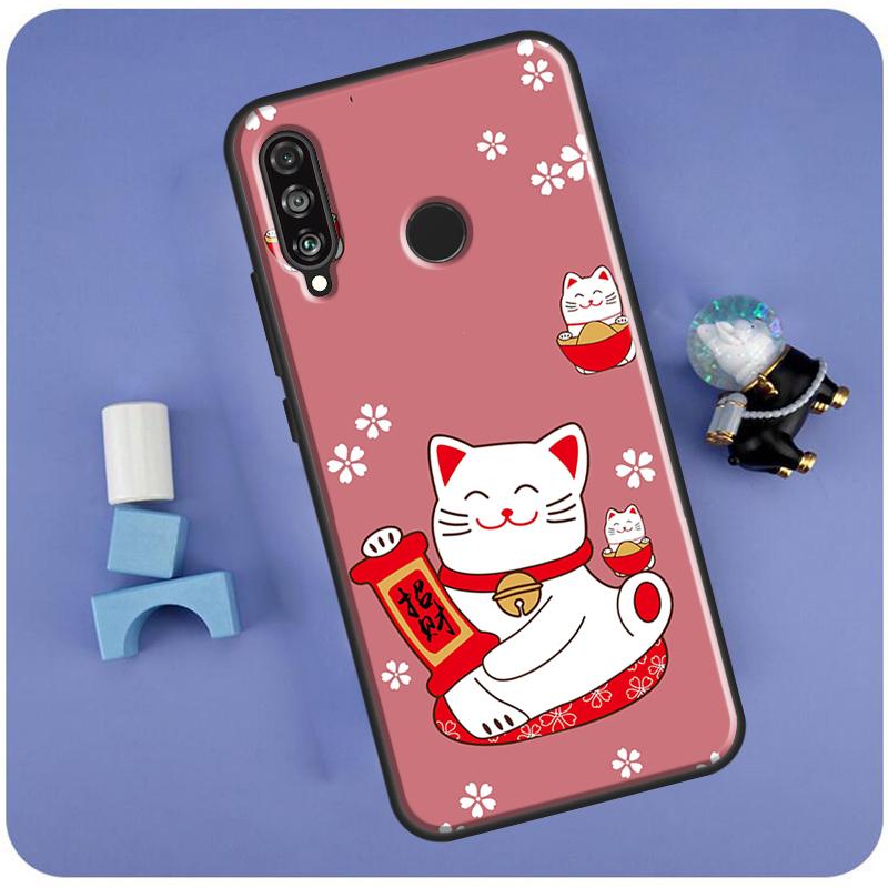 China cute lucky cat For Huawei Nova Y70 Y91 Y90 Y60 Y61 Y72 Y73 3i 7i 8i 11i 12i 9 10 SE P20 P30 P40 Lite Case