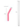 Long Stainless Steel Metal Straws with Silicone Tips Cleaning Brush Set - Reusable Eco-Friendly Drinking Straws with Covers