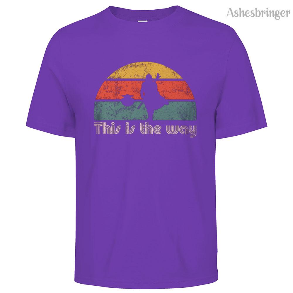 Vīriešu kokvilnas Jedi The Retro Way grafisks T-krekls, ielas ikdienas stila T-krekls vīriešiem un sievietēm