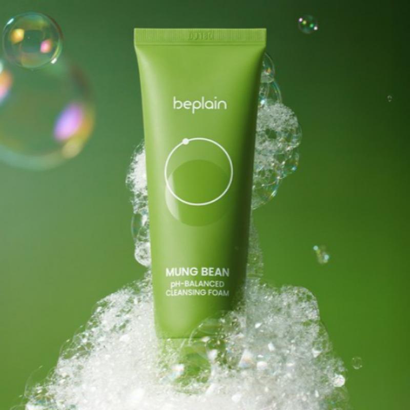 beplain Greenful pH-Balanced Cleansing Foam 80mL – Gentle Daily Facial Cleanser