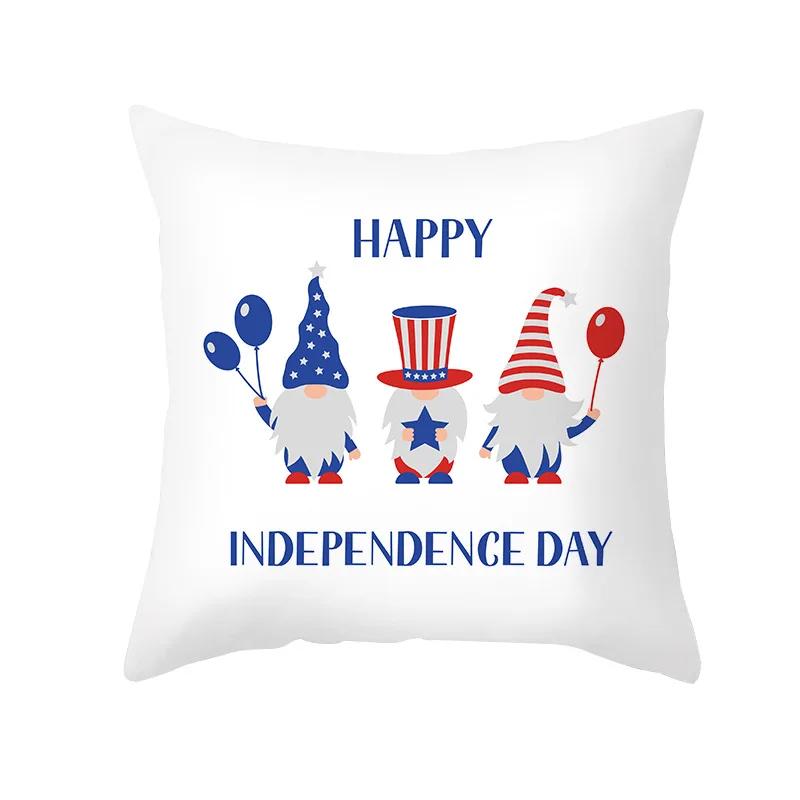 USA July 4th Independence Day Gifts Sofa Decor Throw Pillow Case Home Decorative Cushion Cover Fireworks Printed Pillows Cover