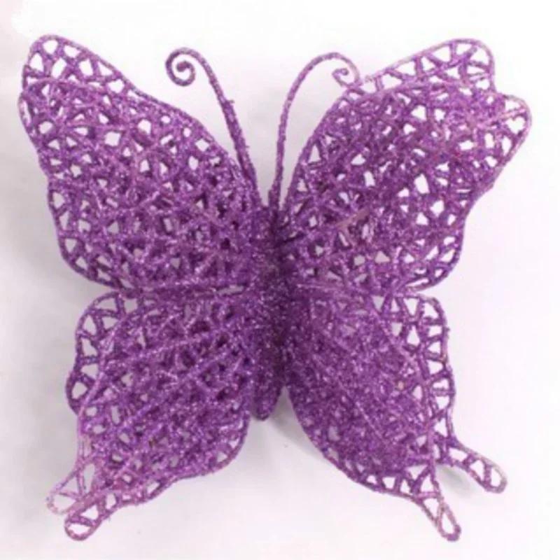 NEW 1pcs Home Decor Christmas Butterfly Ornaments Christmas Tree Ornaments Wedding Party Decorations Crafts Creative Gifts