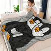 1pc Cute Penguin Hug Print Plush Blanket, Modern Style, Soft and Comfortable Blanket, Digital Printing, Suitable for All Seasons, Perfect for Travel, 