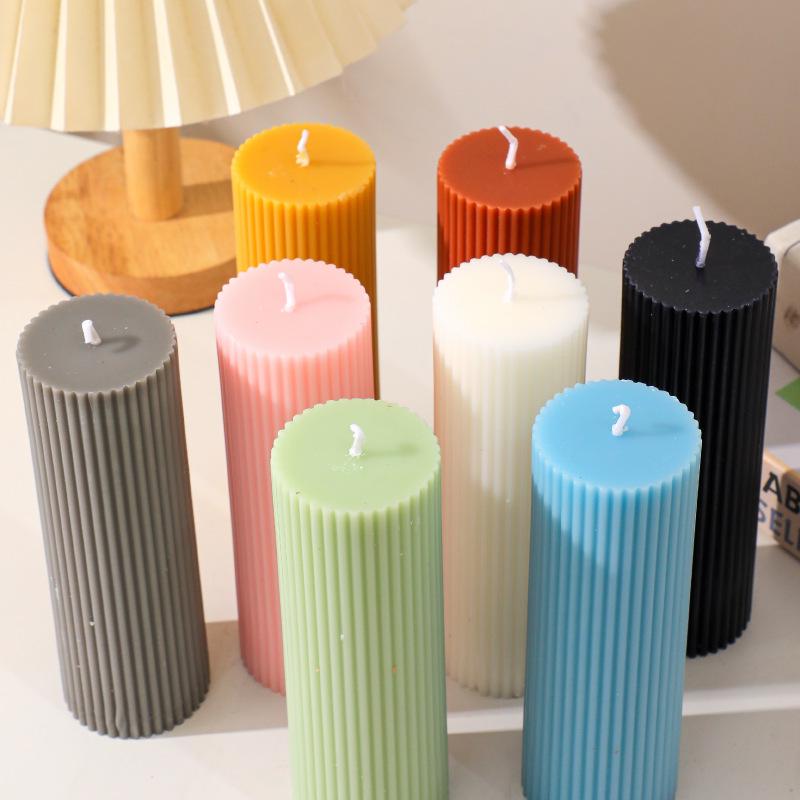 European Roman Column Soy Candle - French Retro Scented Souvenir