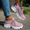 Mode 2025 Neue Damen-Sneakers Mesh Outdoor Damen Laufschuh Schnürung Atmungsaktive Plateauschuhe Strapazierfähige Schuhe für Damen Übergröße