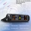 Tire Pressure Monitoring Systems Solar Car Digital Display Wireless Solar Power With Real Time Monitor Pressure Temperature Automotive TPMS