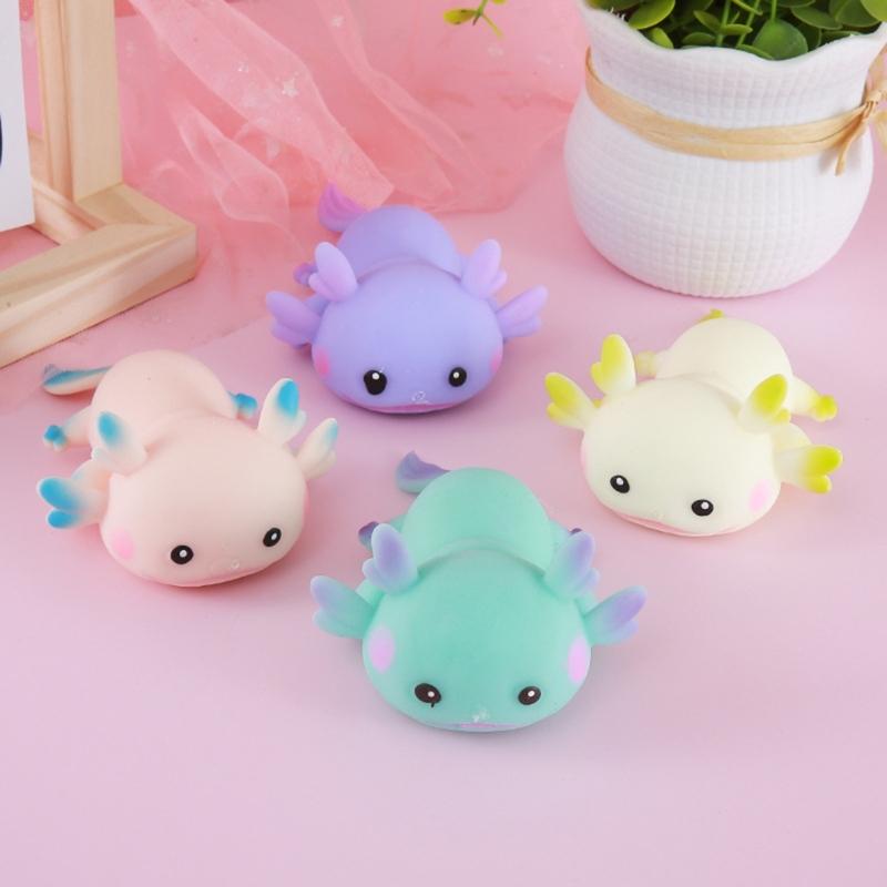 Slow Rising Stretchy Axolotl Sensory Squeeze Ball Antistress Pinch Toy For Children Adult Hand Relax and Mood Soothing