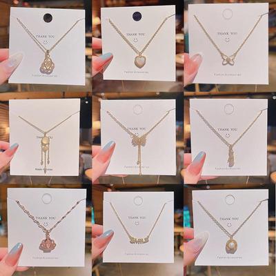 Japanese & Korean Style Geometric Titanium Steel Necklace - Women's Clavicle Chain Collection