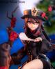 Game Genshin Impact Hu Tao Cute Girl Anime Cosplay Q Version PVC Figure Stand Model Statue Desktop Ornament Collection Gift 25cm