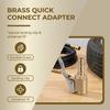 Tire Inflator Adapter with Locking Clip for Car Air Pump Brass Quick Connect Chuck