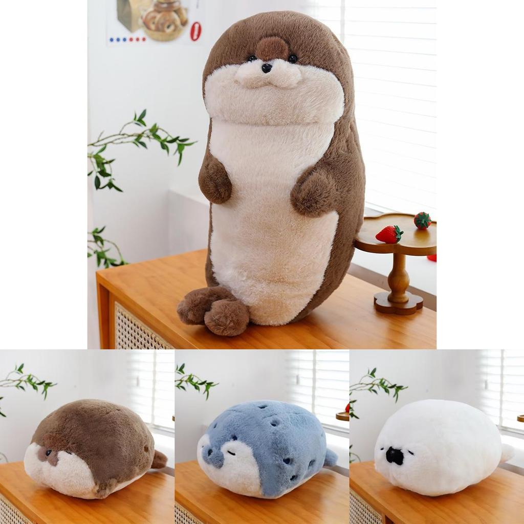 Plush Seal Toy Cartoon Soft Stuffed Animal For Office Nap Pillow Gift For Kids