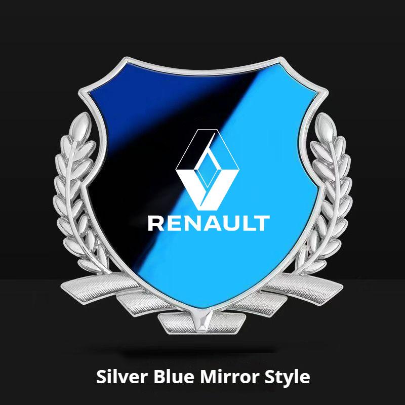 For Renault 2026 New Hub Caps Car Fender Blade Decal Badge 3D Metal Car Body Protective Sticker For Renault Megane 2 3 Clio Scen
