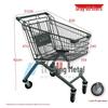 European Herringbone Shopping Cart for Supermarkets and Warehouses