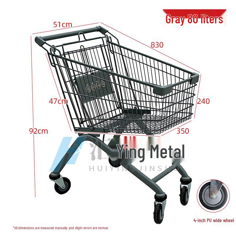 European Herringbone Shopping Cart for Supermarkets and Warehouses