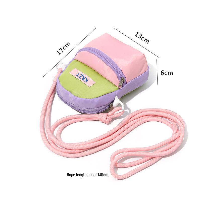 Trendy Dopamine Mini Backpack: Color Block Crossbody Bag for Women, Japanese & Korean Style