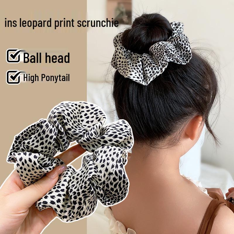 

Ретро резинка-скранчи с леопардовым принтом для девочек