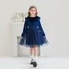 Ruffled Long-sleeved Dress Princess Performance Costume Children's Clothing Starry Sky Mesh Skirt