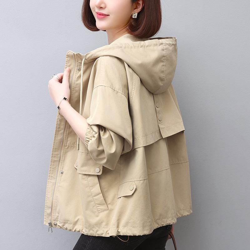 

Женский кардиган-жакет с капюшоном для миниатюрных - Коллекция Весна/Осень 2024: Модный и универсальный для матерей среднего возраста XXL (recommended for 145-160 jin) бежевый