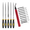 3D Print Deburring Tool Set with 11PCS HSS Blades Removing Burr 5PCS Diamond Needle File for 3D Print Metal Resin Copper Plastic