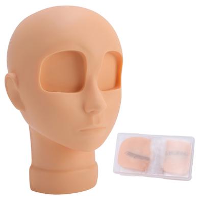 Wimpernverlängerung Übungskopf Soft Touch Wimpern Übungs-Mannequinkopf mit austauschbaren Augenlidern
