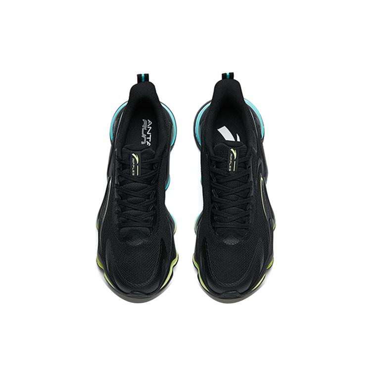 New Anta Running Collection Cushioning Anti Slip Wear Resistant Breathability Low Top Running Shoes Men's Black 112215555-1