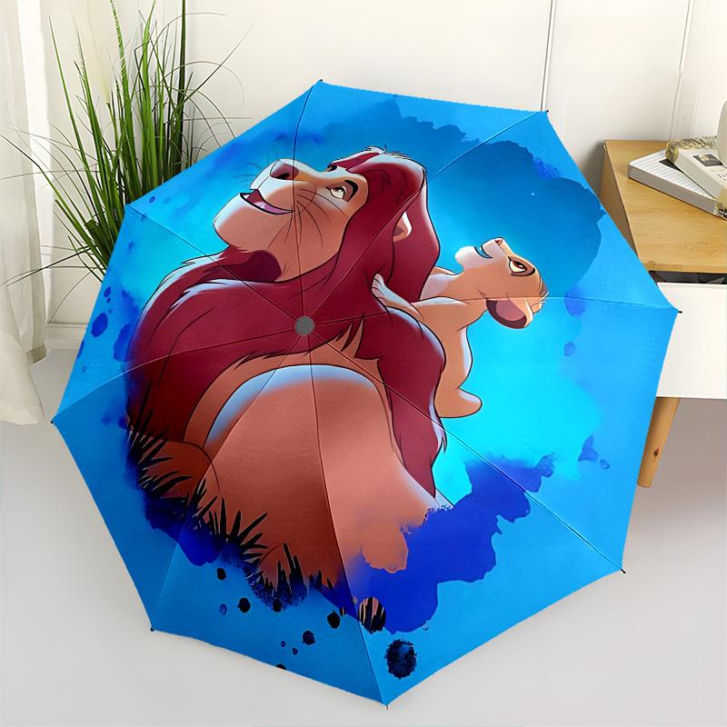 

Lion King, Simba Themed Automatic Opening and Closing Umbrella, Brightly Colored 8-rib Portable Umbrella, Suitable for Men and Women, A Perfect Gift f