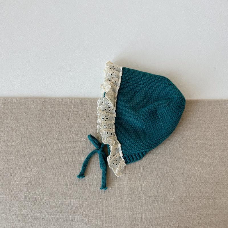 Venkovní teplá čepice pro miminka, chlapce a dívky, podzimní zimní, s ochranou uší, volánková krajka, princezna, dětská pletená vlněná čepice