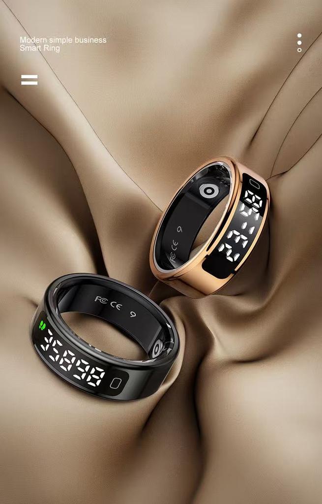 2026 COLMI R12 Smart Ring con Schermo Display e Touch, Ricarica Wireless, Gestore della Salute, Impermeabile 5 ATM Per Uomini Donne