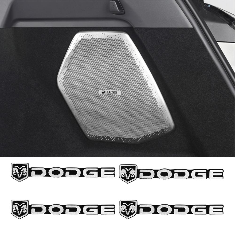 2/4Pcs Car Interior Speaker Audio Sticker Auto Decals Decoration For Dodge Durango Caliber Viper Magnum Ram Caravan Charger Neon T888