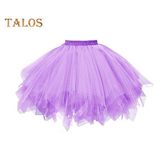 Fusta din tul pentru femei, anii 50, jupon cu tutu, talie elastică, jupon de balet, crinolină, costum de carnaval.