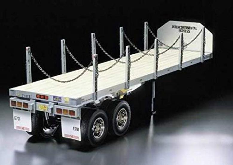 Tamiya Scale Electric RC Big Truck Series 06 Flatbed for Trailer Trucks Model 1/14 No. Semi-Trailer (RC 56306)