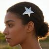 Hairpin Five-Pointed Star Shape Hair Clip Exaggerated Metal Texture Side Bang Hair Pin Fade-Resistant Hair Accessory
