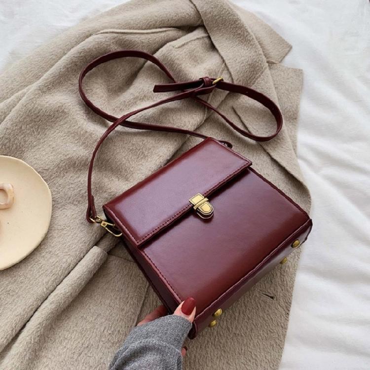 Womens Mini Square Bag Casual Messenger Bag Trend Crossbody Bag PU Shoulder Bag
