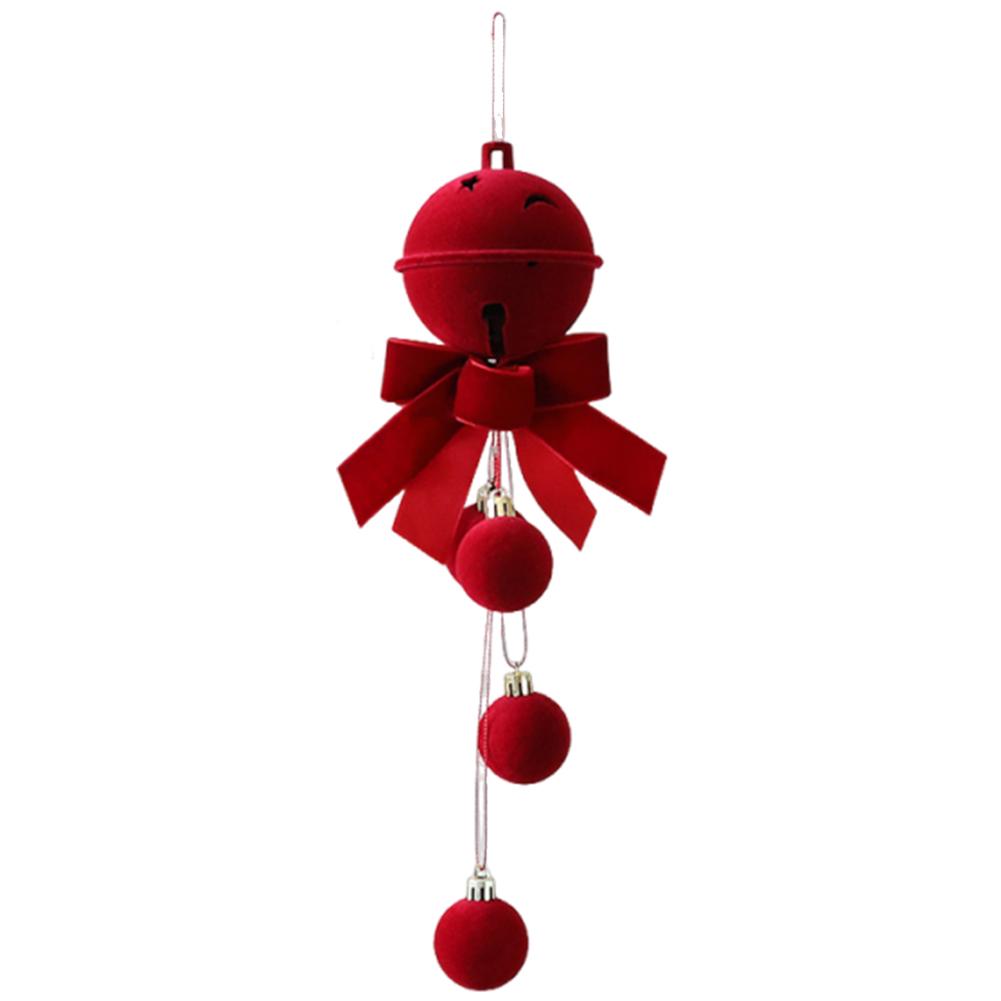 

Velvet Hanging Ornament Flocked Plush Bell Pendant Bells Hanging Pendant for Christmas Indoor Outdoor Decoration