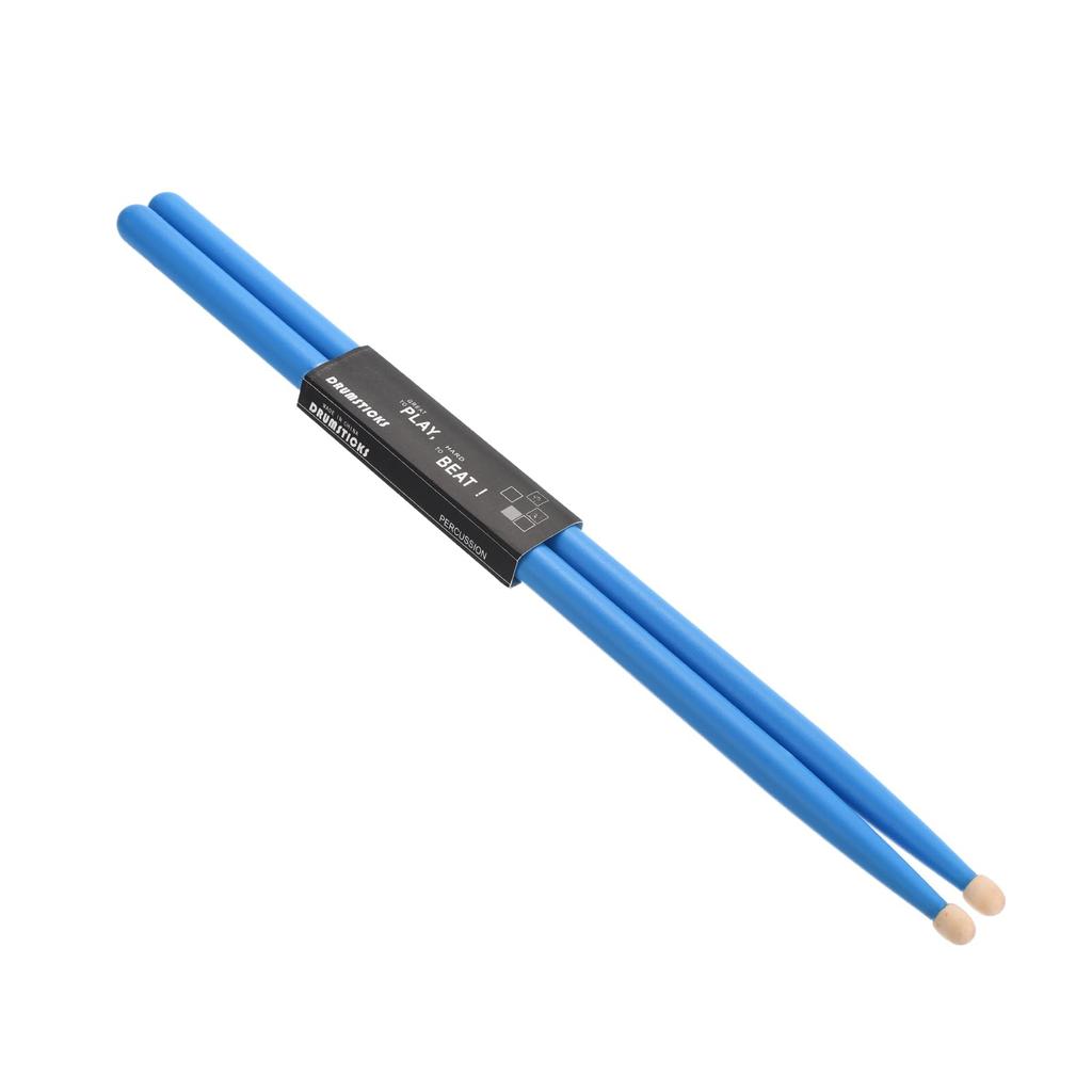 uxcell 1 Pair Maple Wood Drumsticks Handle Grip 7A Blue Classic Drumsticks for Drumming Musical Instrument Percussion Anti-Slip