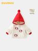 DUUDUU 2025 New Year Kids' Two-Piece Cotton Outfit for Autumn/Winter - Baby & Little Girls' Clothing